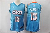 Thunder 13 Paul George Turquoise 2018 19 City Edition Nike Swingman Jersey,baseball caps,new era cap wholesale,wholesale hats